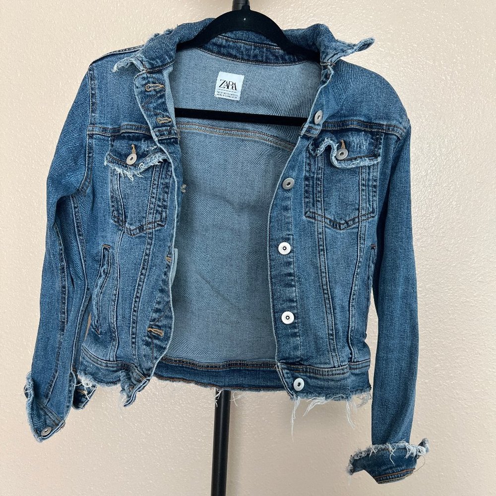 ZARA Denim Jacket - Distressed